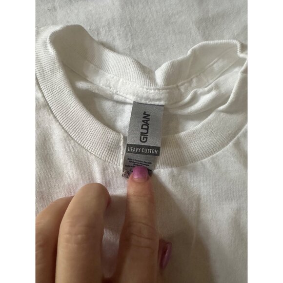 Western Carolina University WCU White Graphic Tee Heavy Cotton Size Small By Gil - Picture 6 of 7